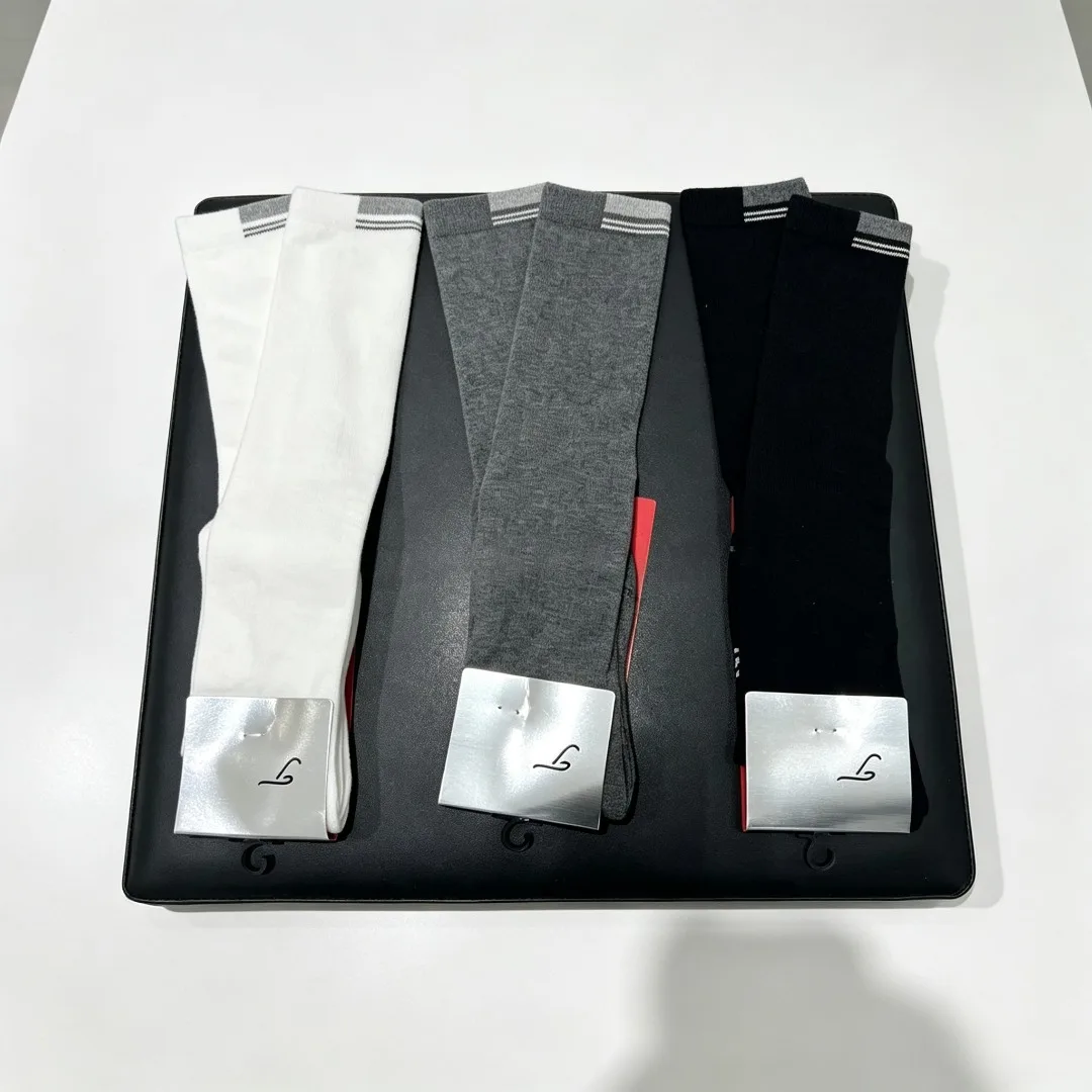 Unisex Golf Crew Socks 2026 New Original Korean Anti-Slip Sporty Casual Versatile Breathable Quick-Dry Letter Print Stretch Soft