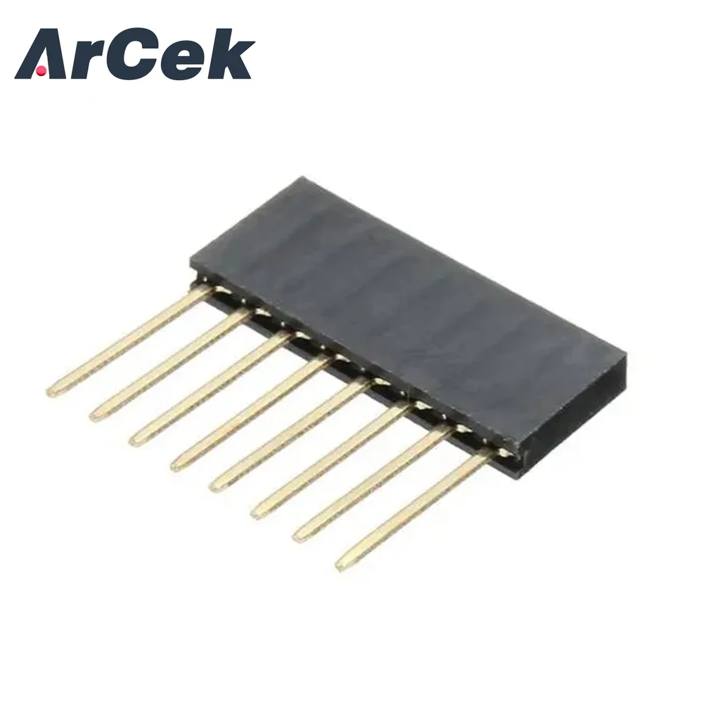 10pcs Single Row 8 Pin 8PIN 2.54 mm 2.54mm Pitch Stackable Shield Female Header for Arduino Diy Kit Electronic PCB Board Module
