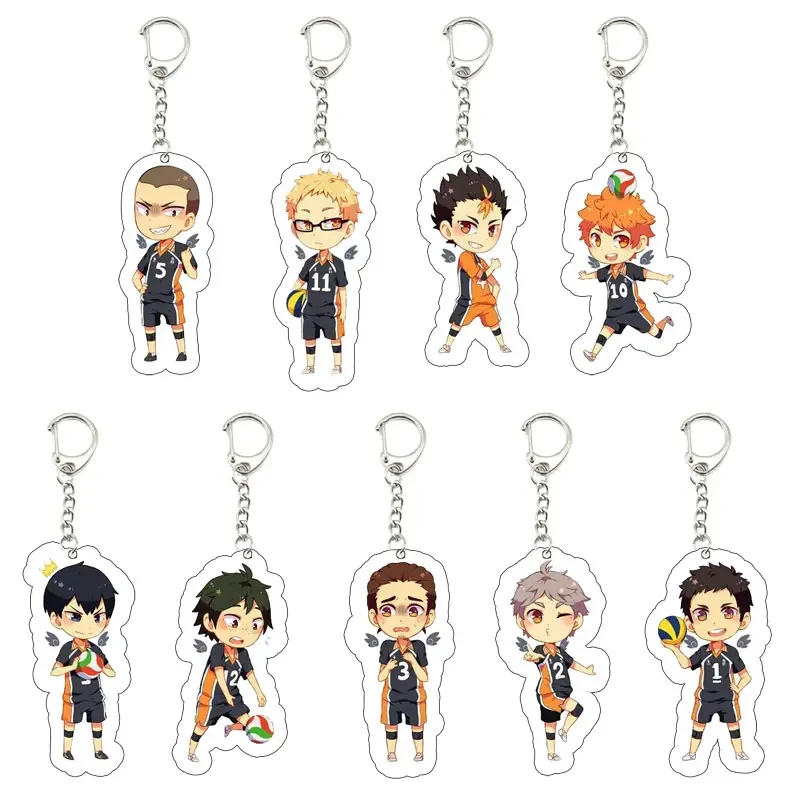 Anime Haikyuu Key Chain Key Ring Keychain for Accessories Bag Acrylic Sunny Pendant Haikyu Keyring Chains Anime Accessories