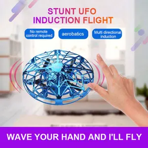 Warna-warni Anti-Tabrakan Terbang Helikopter Tangan Ajaib UFO Bola Pesawat Penginderaan Mini Induksi Drone Mainan Listrik Anak-anak Hadiah 10 helikopter penjualan terbaik untuk anak-anak - №
