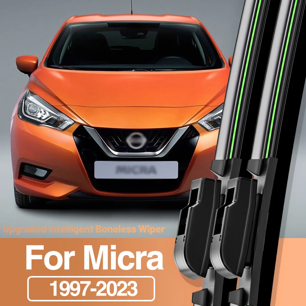 

2pcs For Nissan Micra K11 K12 K113 K14 1997-2023 Front Windshield Wiper Blades Windscreen Window Accessories 2002 2007 2010 2015