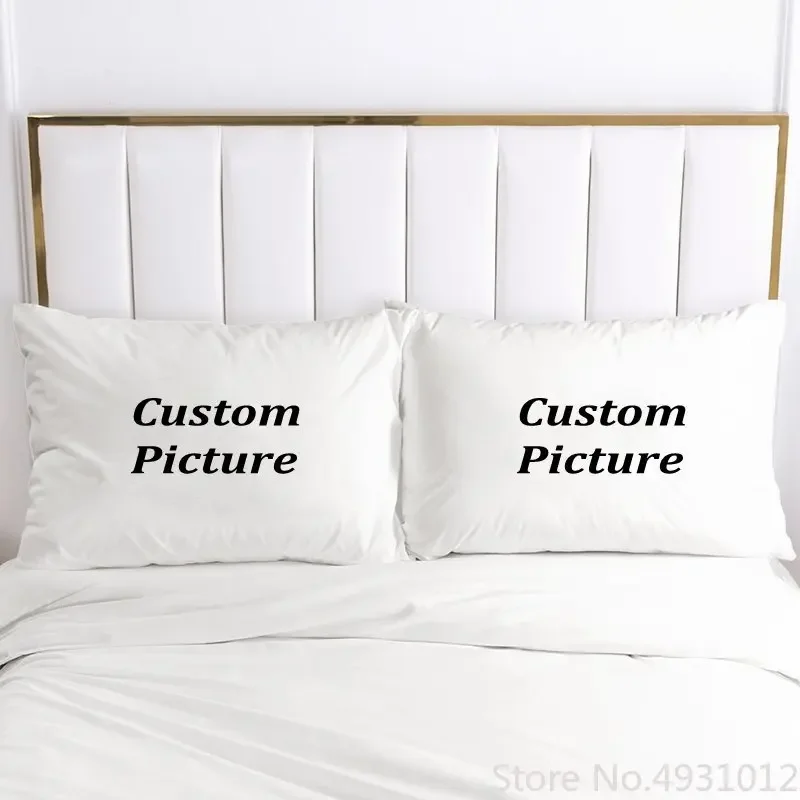 3D Print Pet Personal Life Photos Gift Custom Link Pillowcase 2pcs Pillow Cover 50x75cm or 50x90cm Bedroom Home Decoration
