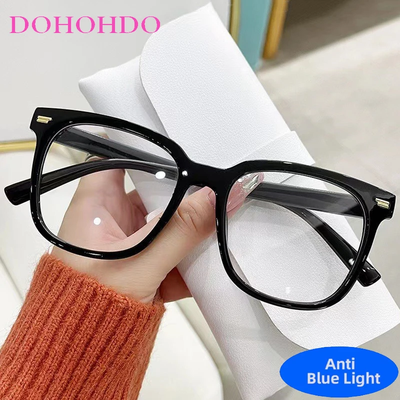 

2026 New TR90 Square Anti Blue Light Sutra Computer Myopia Glasses Women Brand Designer Spring Leg Prescription Spectacles Frame
