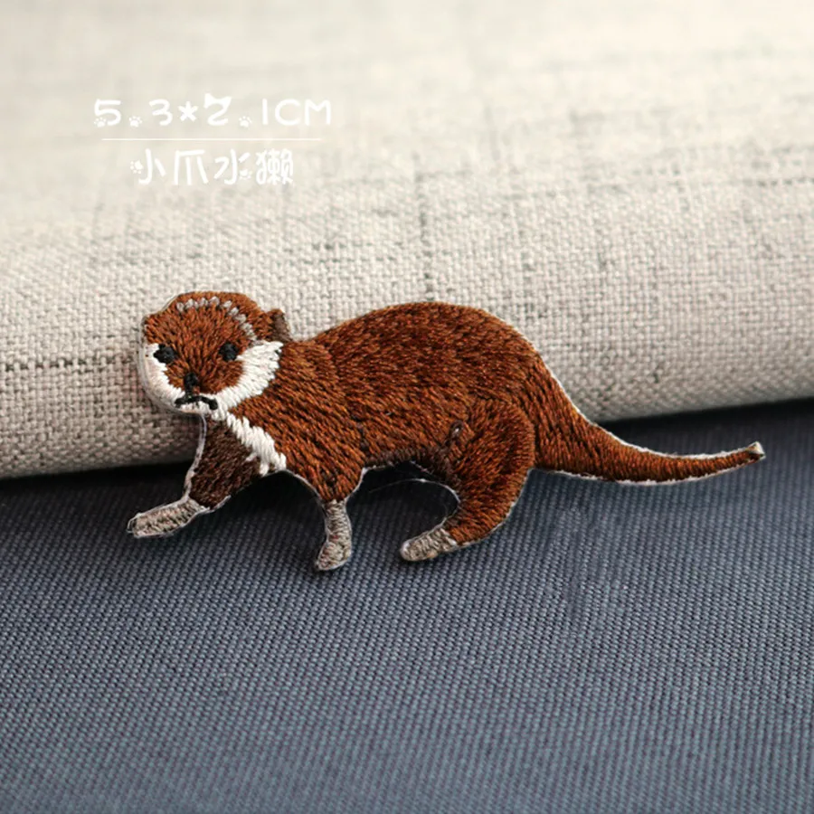 1 Pc Embroidered Cute Rare Animal Hedgehog Seal Sticker Iron On Dress Jacket Clothes Patch Garment Appliques DIY Accessories