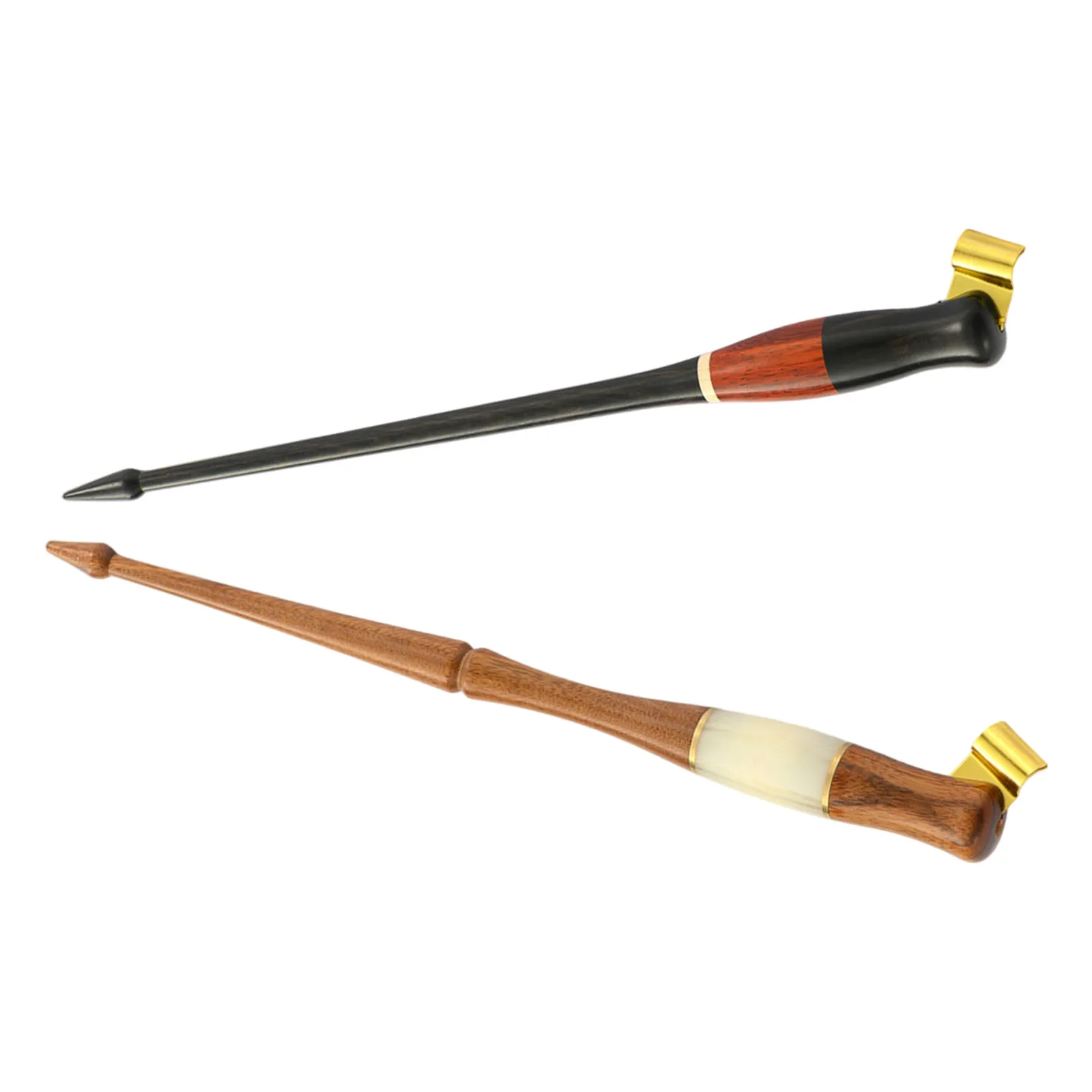 

2Pcs Wooden Dip Pen Holder Smooth Crafted Calligraphy Oblique Nib Pen with Brass Flange for Manga Drawing and English