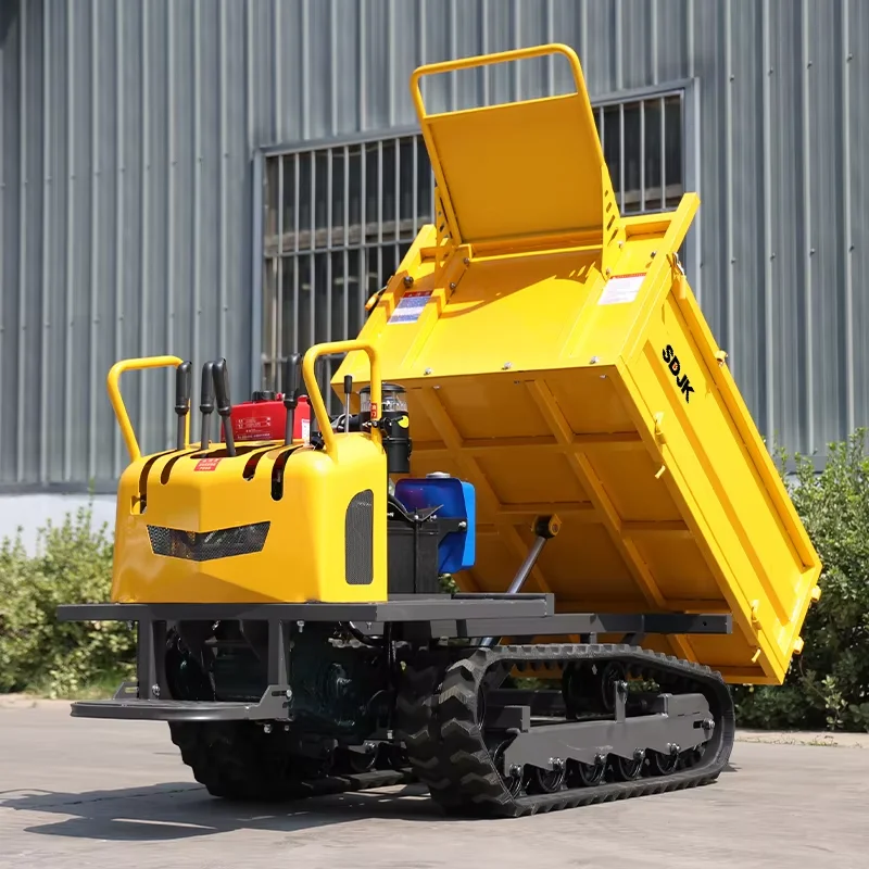 SDJK 800kg 1T Crawler Mini Dumper 1.5T 3T 4T 8T Customized Small Rubber Transport Dumper Mini Tracked Dumper