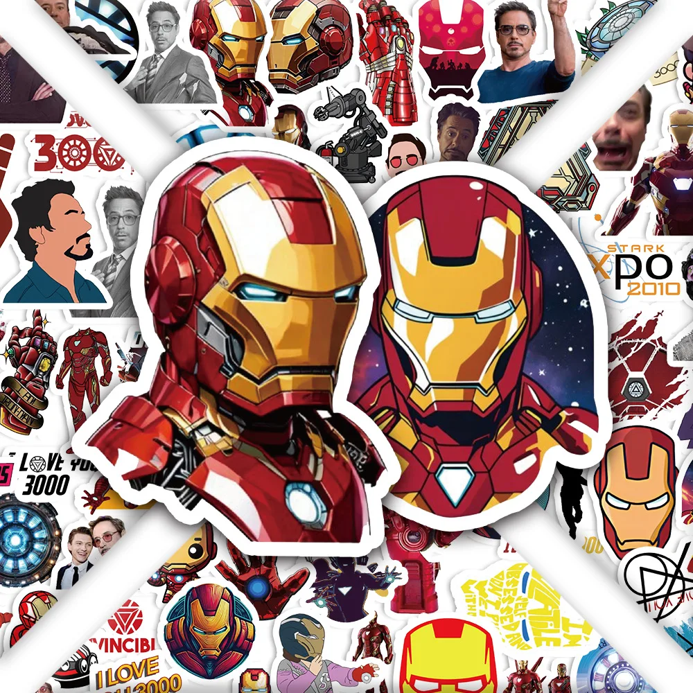 80 Stück Fotos Iron Man dekorative Notebook-Hülle Tablet Motorrad wasserdichte Aufkleber