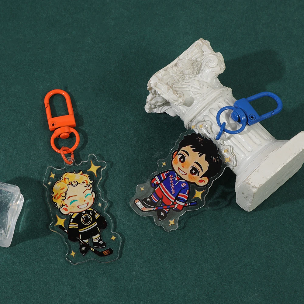 Chaveiros de Jogadores de Hóquei NHL, Charms de Acrílico Fofos para Acessórios de Bolsa, Acessórios para Fãs de Hóquei