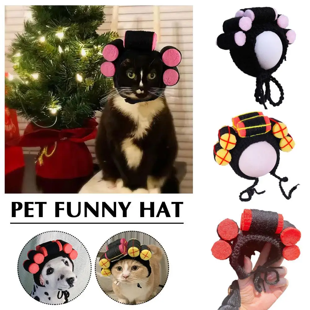 Funny Curly Pet Hat, Suitable For Cats And Dogs, Adjustable Perfect For Halloween And Christmas K8l4