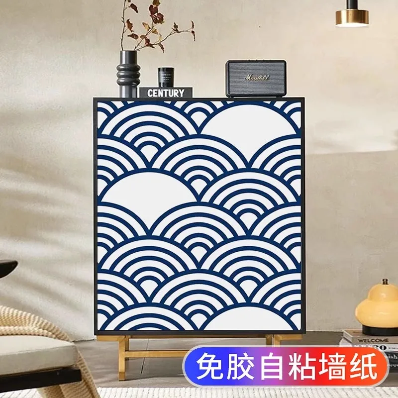 

Self Adhesive Wallpaper Chinese Retro Style Imitating Classical Zen Style Study Living Room Wallpaper Japanese