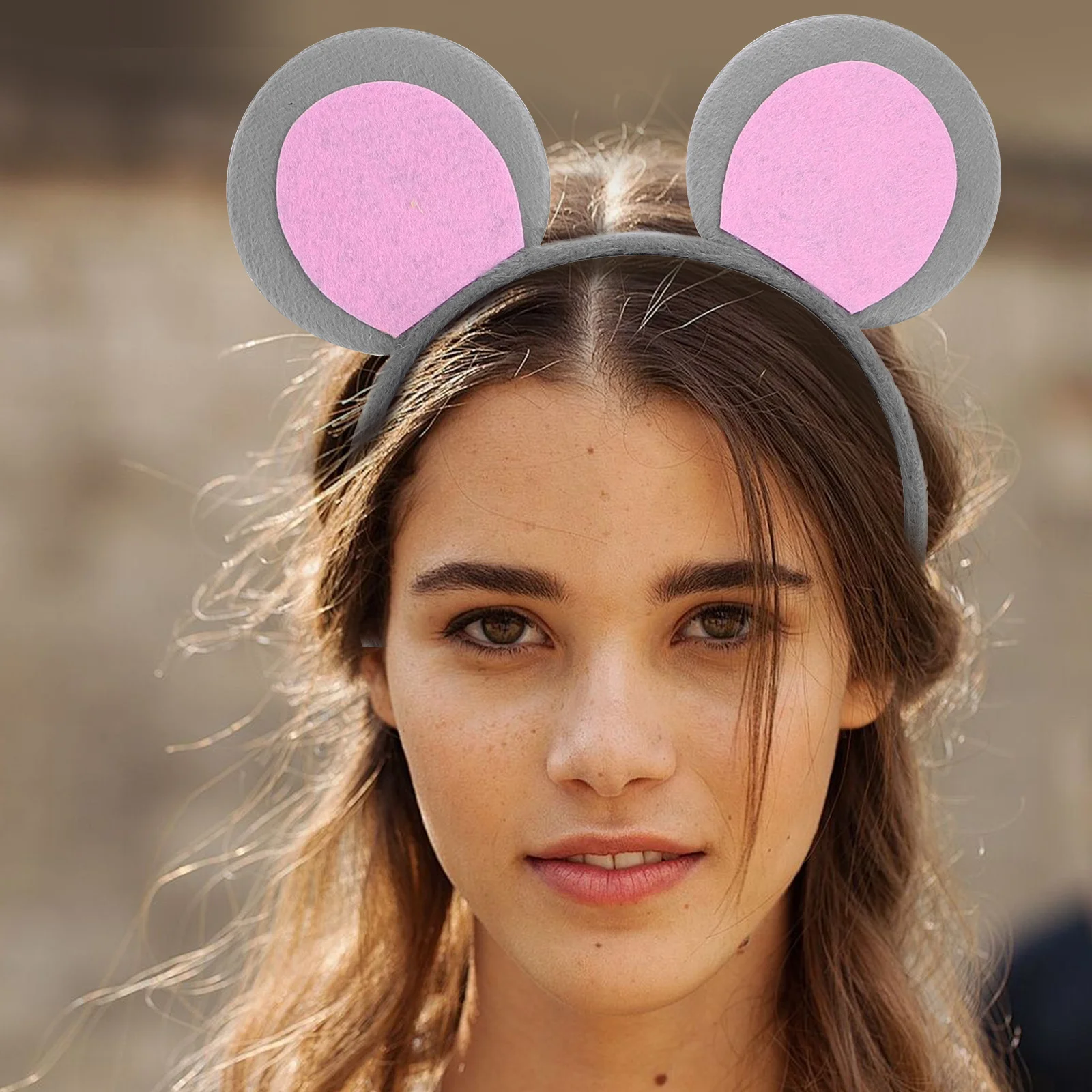 

3Pcs Mouse Costume Set Includes Ears Headband Tail Bow Tie Party Dress Up Halloween Cosplay Accessories Hamster Headband