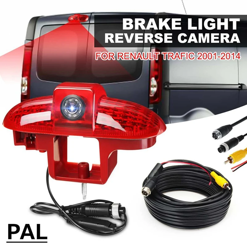 

Car Brake Light W/Camera High Position 3Rd Third Brake Light LED Reversing Camera For Renault Trafic 2001-2014 Parts