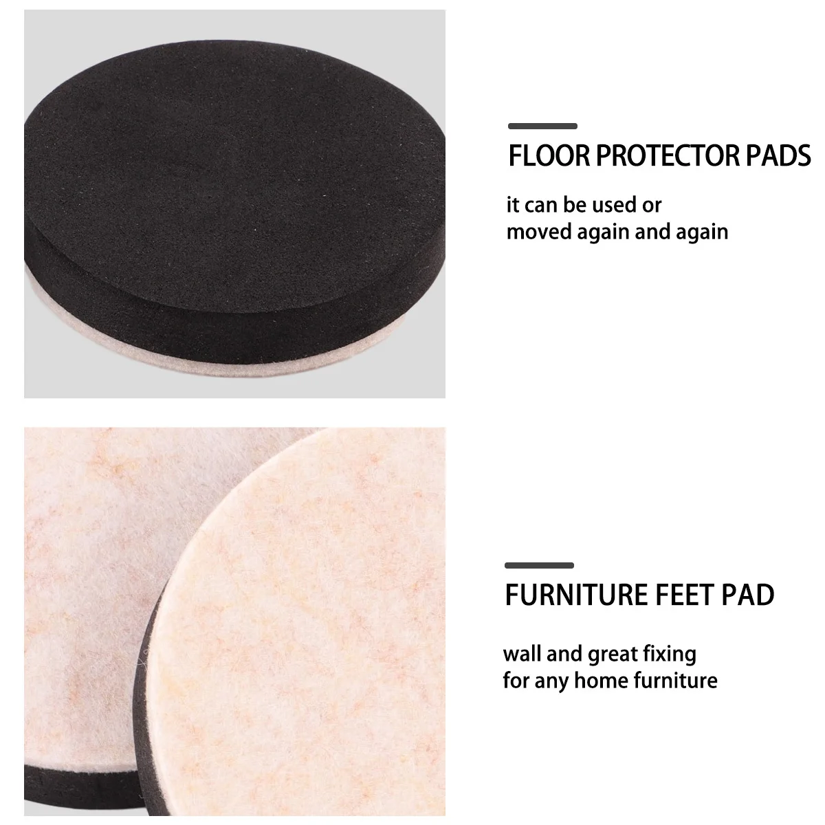 

16pcs Furniture Table Feet Pad Pad Heavy Duty Floor Protector Pads For Chairs Tables Wood Floors Noise Reducing Slide