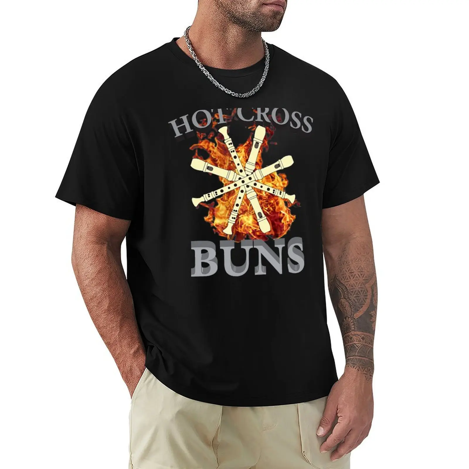 

Hot Cross Buns T-Shirt clothes quick drying baggy shirts mens designer clothes
