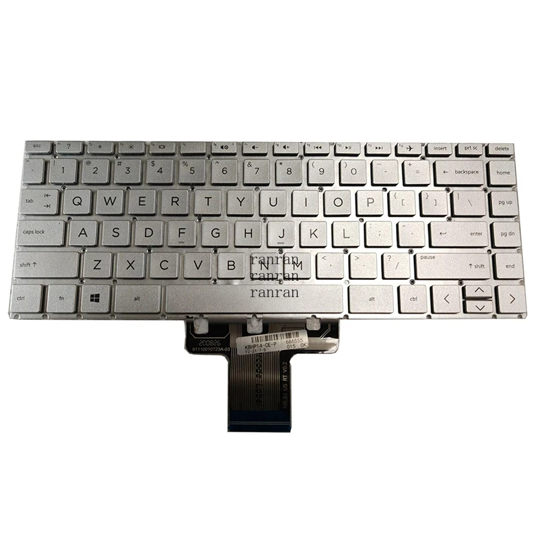 

US silver keyboard For HP 14-DG 14-DF 14m-dh 14s-DR 14-DK 14-dq 14s-dq 14-fq