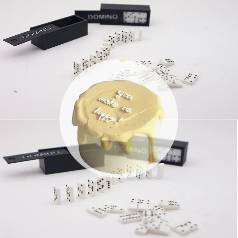 [GT]1 Zestaw 1:12 Akcesoria do domku dla lalek Miniaturowy model domino Zabawka edukacyjna do nauki budowania modeli Gra planszowa z domino