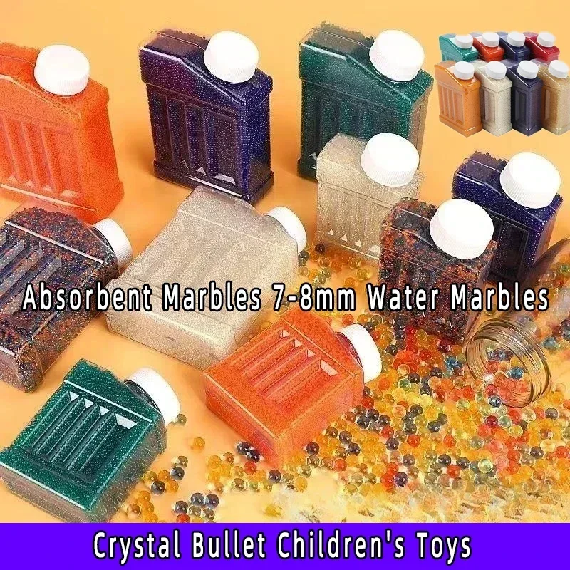 7-8mm Palline di gel Perle d'acqua Splat Gun Ricarica Munizioni Polimero Crescita Palline d'acqua Decorazione vaso Struttura giocattolo granata a mano