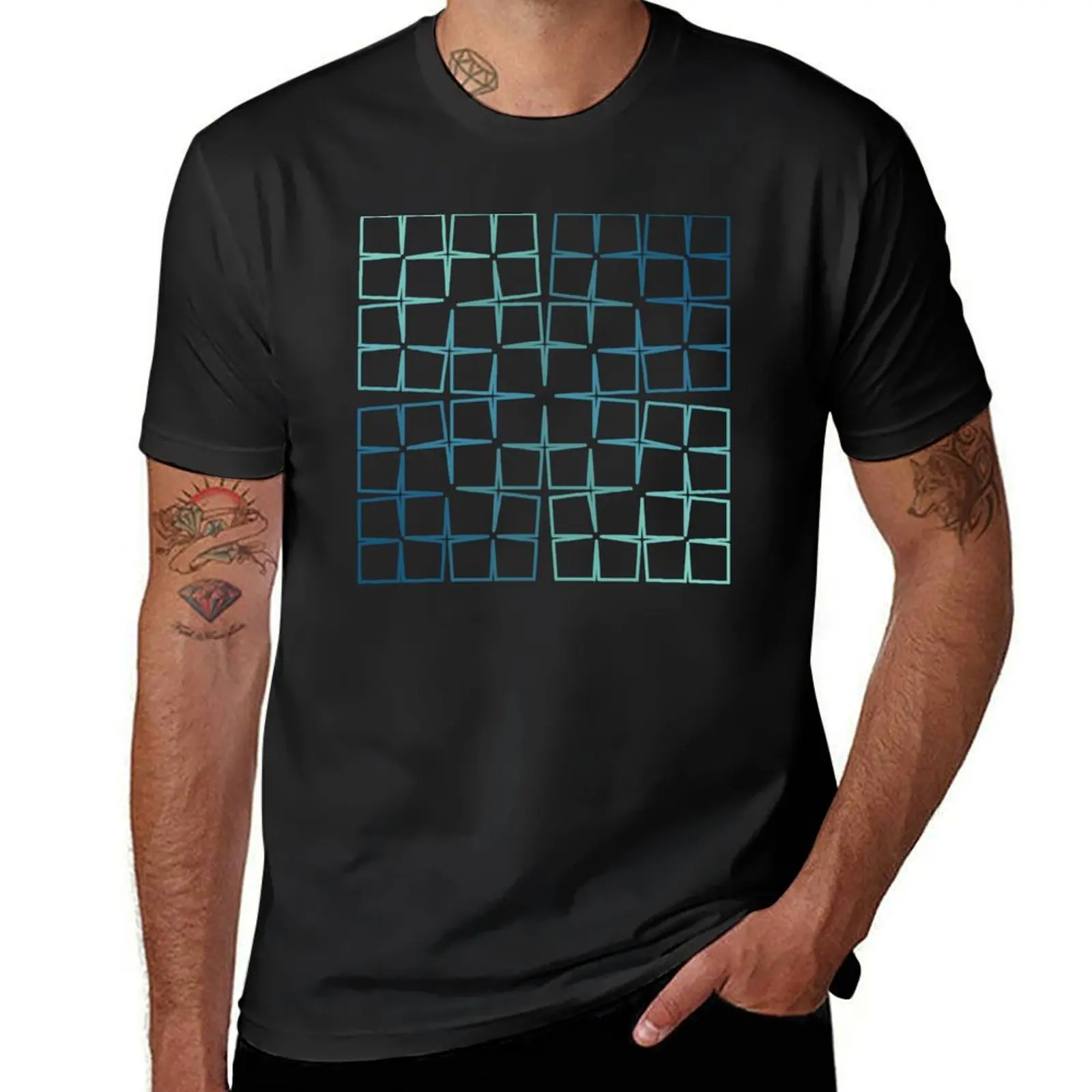 Cesàro Fractal - Square Gradient T-Shirt graphics tees summer top sublime Men's cotton t-shirt