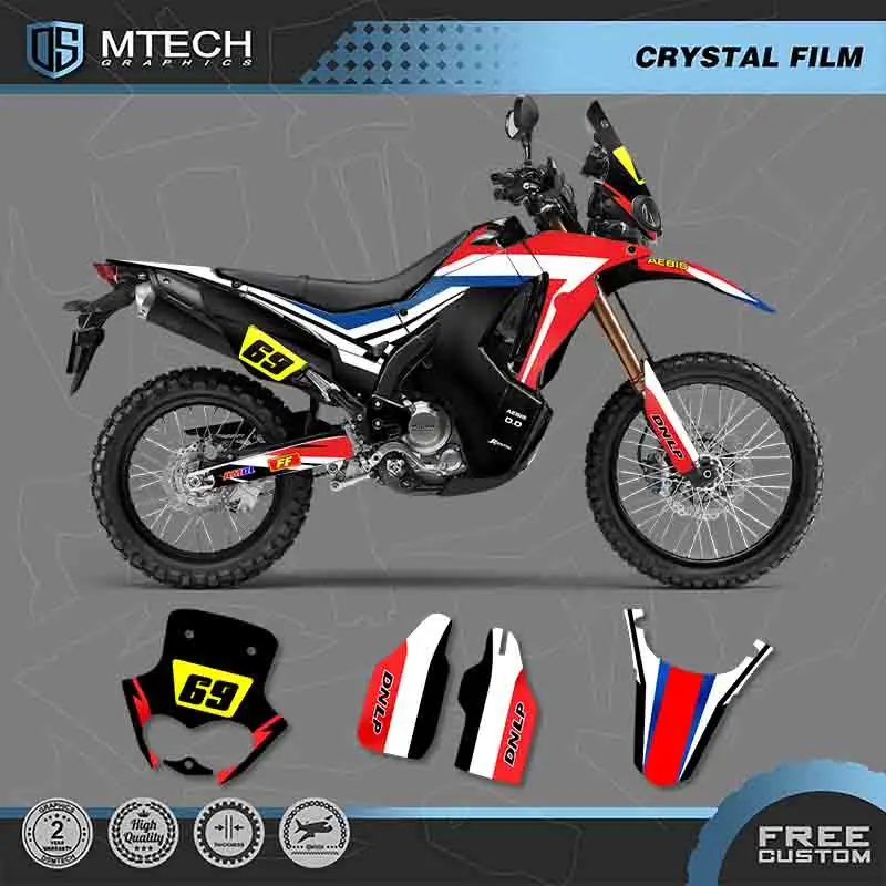 

DSMTECH Custom Motorcycle Graphics Enduro Decals Stickers Kits For HONDA CRF250 RALLY 2017 2018 2019 2020 For CRF250 RALLY 005