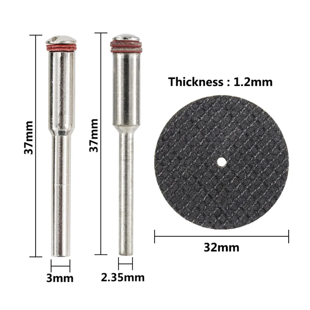 

20pcs 2.35mm/3.0mm Shank Resin Fiber Cutting Disc Metal Mini Saw Blade Rotary Tools Accessorie Kit cutter-off wheel