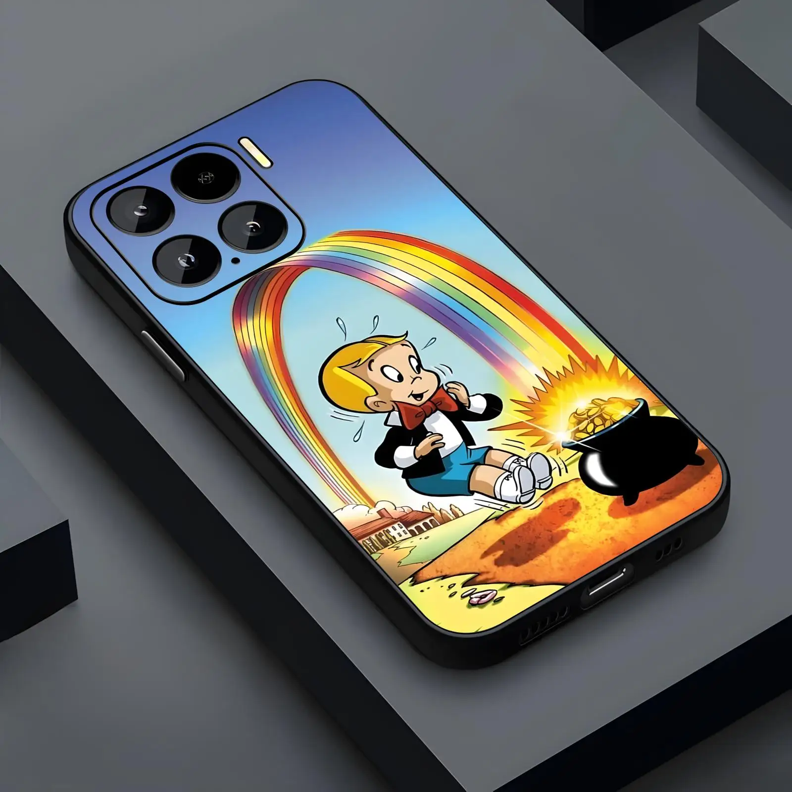 Coque de téléphone pour Xiaomi 17 15 14 13 12 11 T Ultra Pro Richie Rich, housse noire souple antichoc