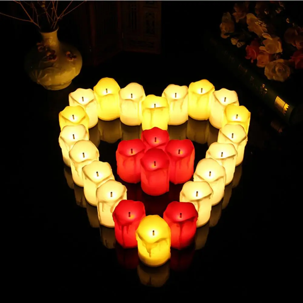 

5Pcs Flameless LED Candle Light Tealight Wedding Candles Light Romantic Birthday Wedding Party Decorations Candles Lights