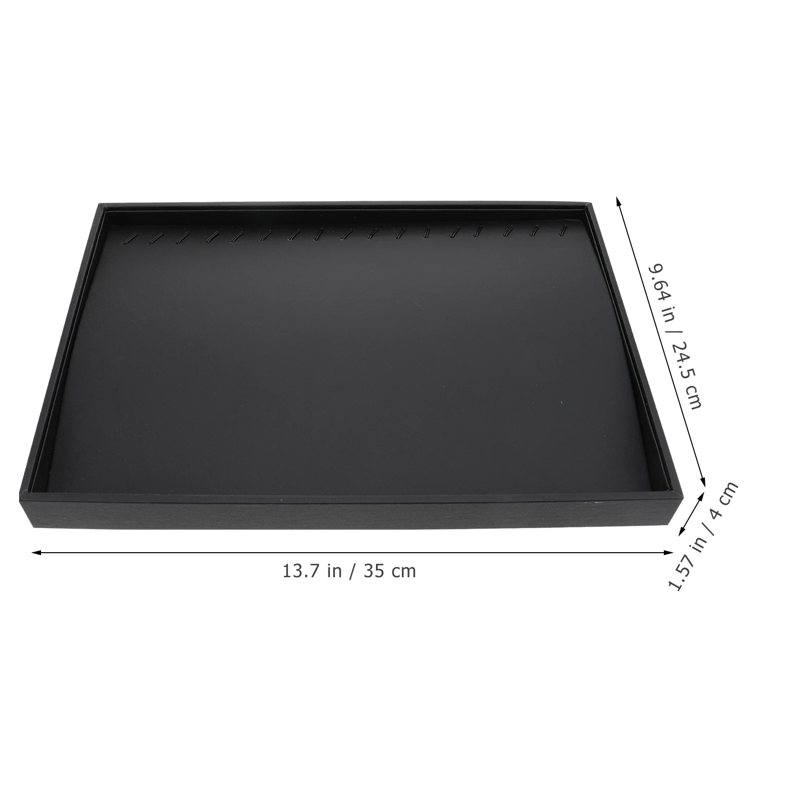 

Jewelry Display Tray ganizer High Quality PU Necklace Ring Earrings Bracelet Dark Grey Home Mall Use Practical Popular