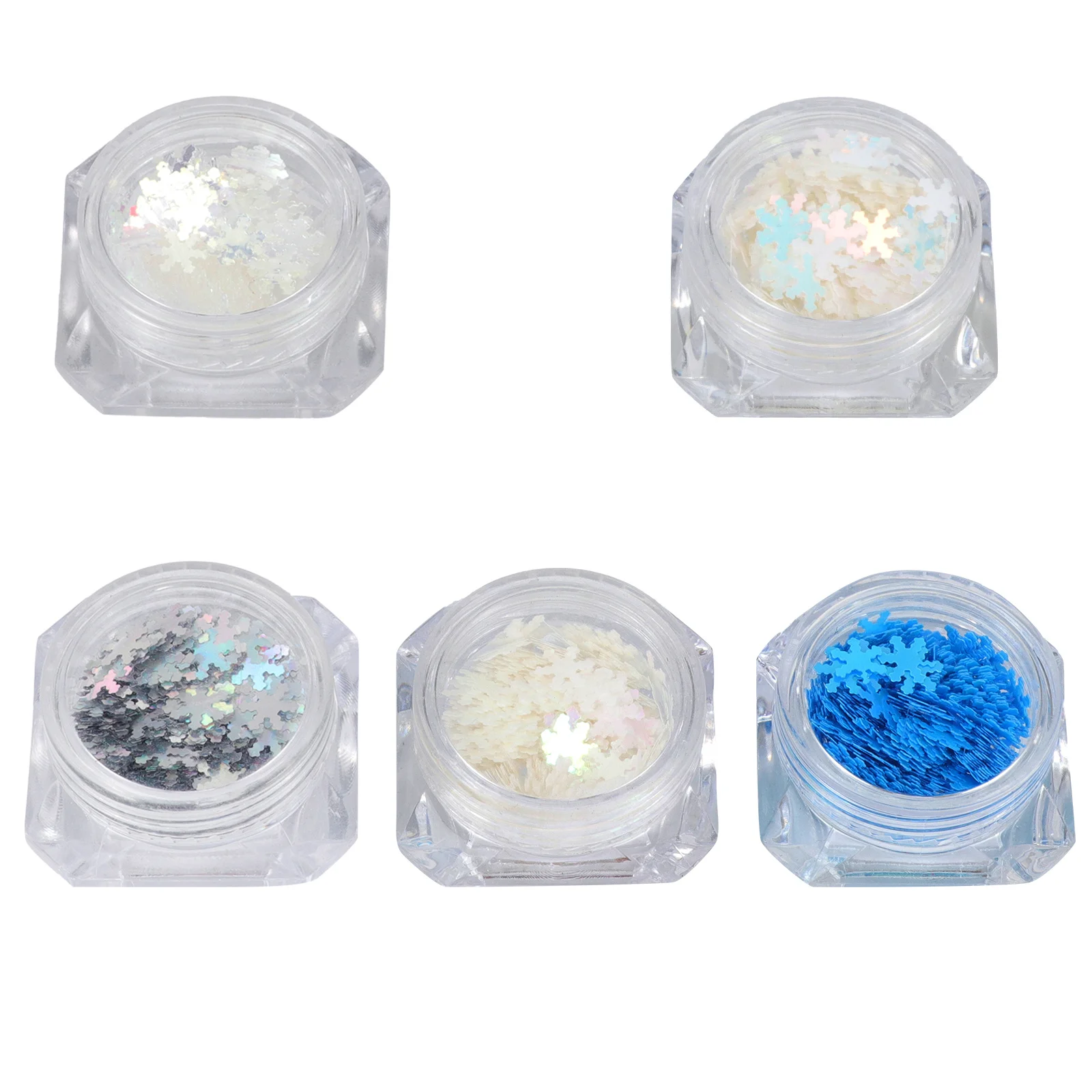 

5 Boxes Manicure Sequin Colored Snowflake Sequins Glitter Nails Art Stickers Pretty Creative Shapes Women Gifts Festivals