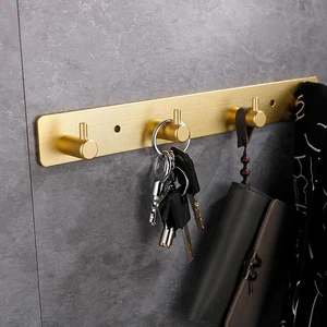 Alüminyum alaşım çok Fonksiyonlu, kendinden yapışkanlı Kanca, Havlu askısı pas geçirmez, Yapışkan Duvar Kapı Kanca, Giysi ve diğer giyim raf 6 Büyük satış, satılık kancalar no. 6