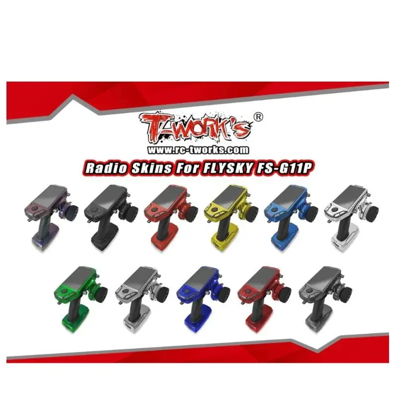 

Original T Works TS-080 3D Carbon Fiber Radio Skin Sticker ( For FLYSKY FS-G11P ) 6colors Rc Skins Tool
