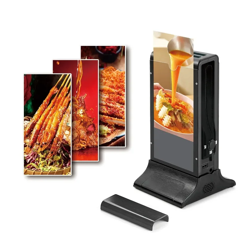 7 Inch One-Sided LCD Display Paper Poster Version Menu Display Ad Player FYD-835G for Business And Marketing