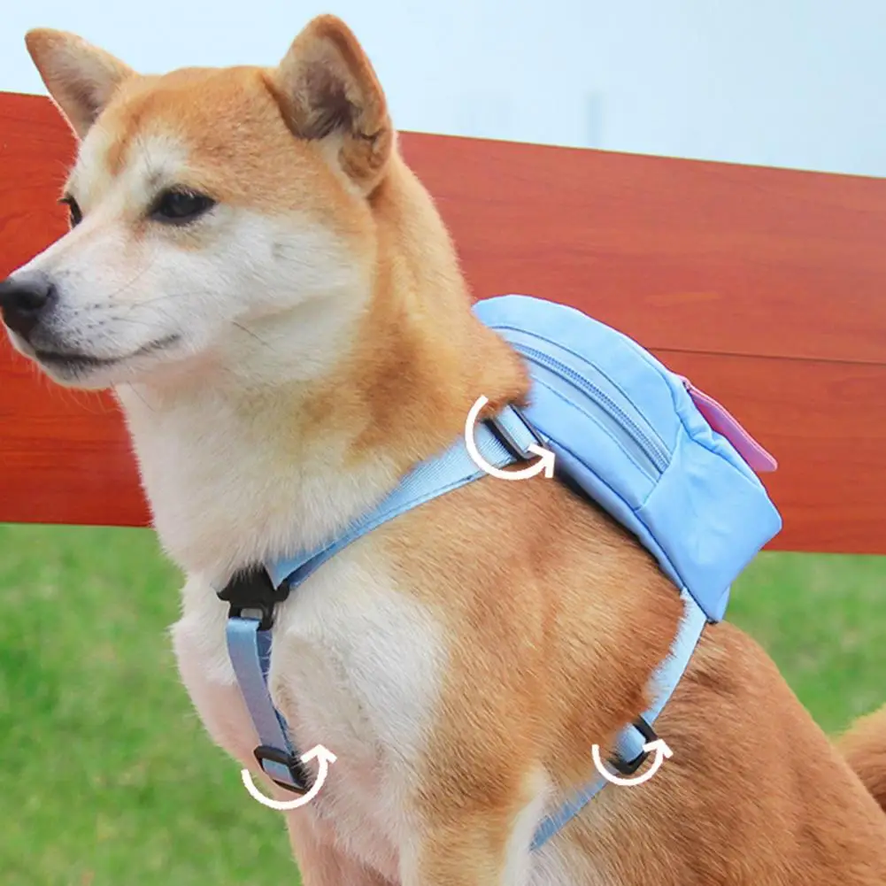 Pet Snack Bag Wear Resistant Dogs Backpack with Traction Rope Pets Carrier Bag Pet Traction Bag Pet Accessories