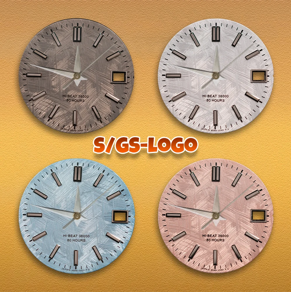 SEI NH35/NH36 Movements GS Logo 28.5mm Weaving patterns Metal Dial Watches for men Watch Modification Accessories