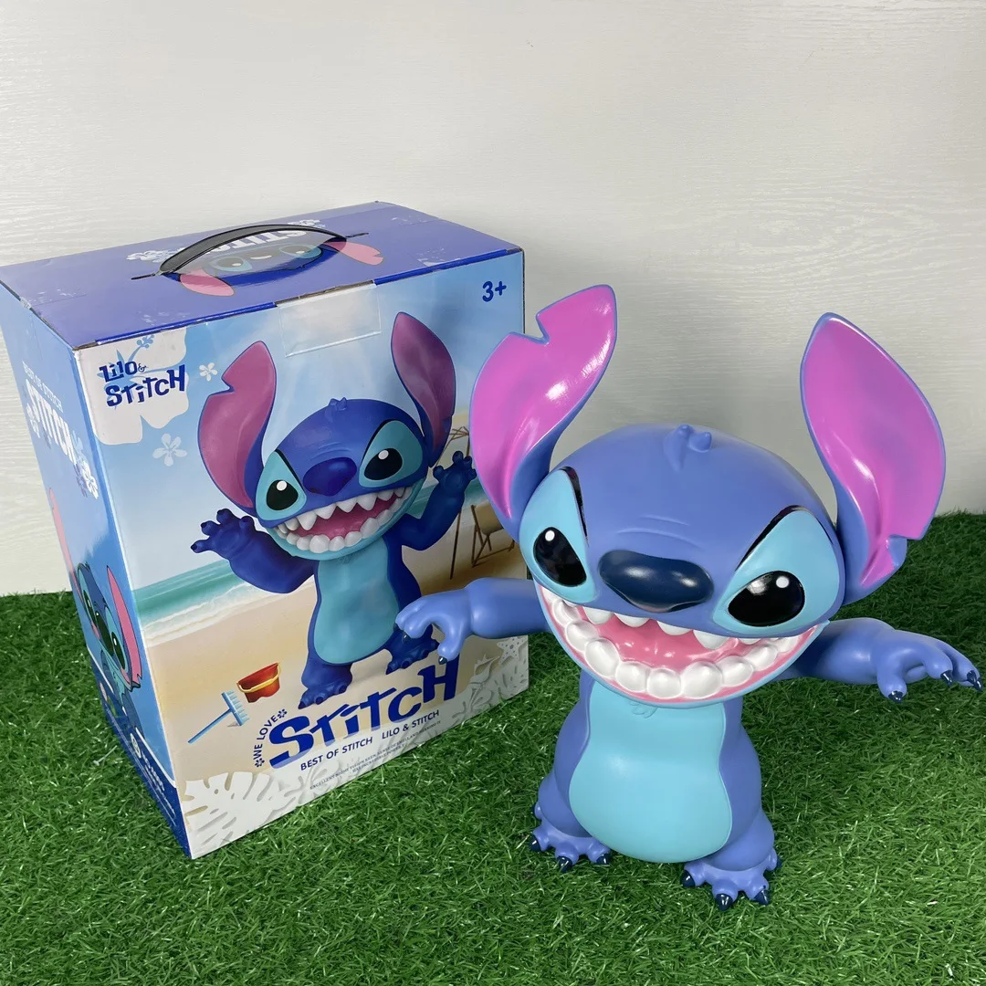 Figur Aksi Koleksi Vinil Jahitan Besar 35Cm-Seri Lilo & Stitch, Dekorasi Meja Film Disney, Hadiah untuk Penggemar & Kolektor