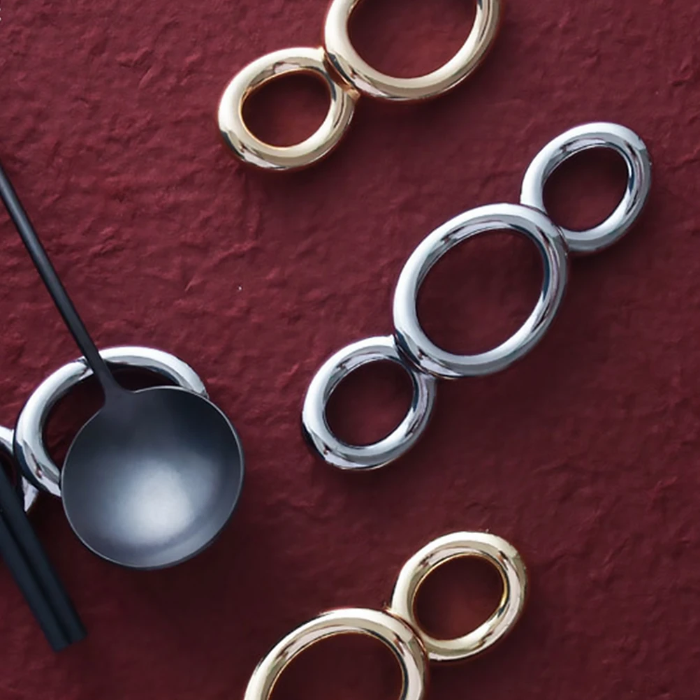 

Decorative Chopstick Rest Pillow Chinese Cutlery Holder Silver Rests for Home Restaurant