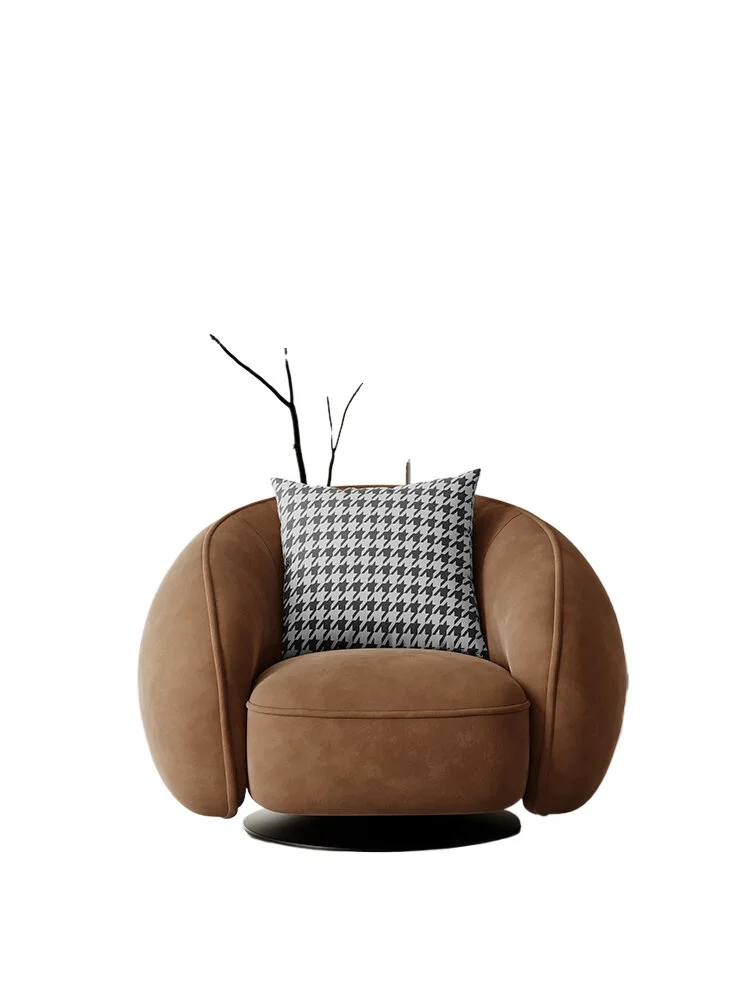 CX wabi-sabi wind, reception and negotiation of 360-degree rotating sofa chair