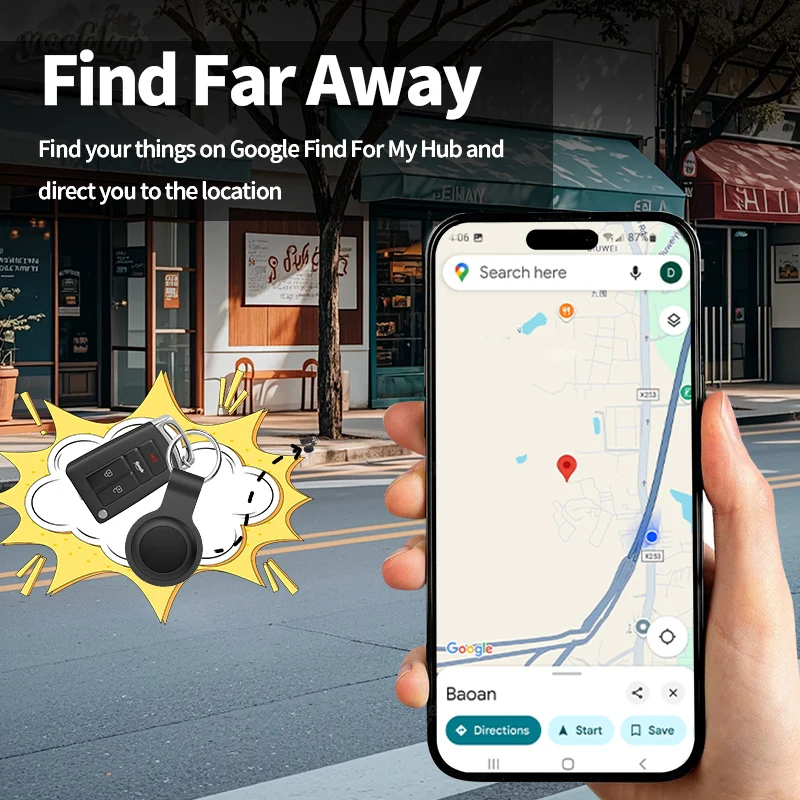 جهاز تتبع أندرويد لمسافات طويلة، جهاز محمول مضاد للضياع لتطبيق Google's Find Hub لتحديد العلامة الذكية لـ Pixel Motorola GMS #4