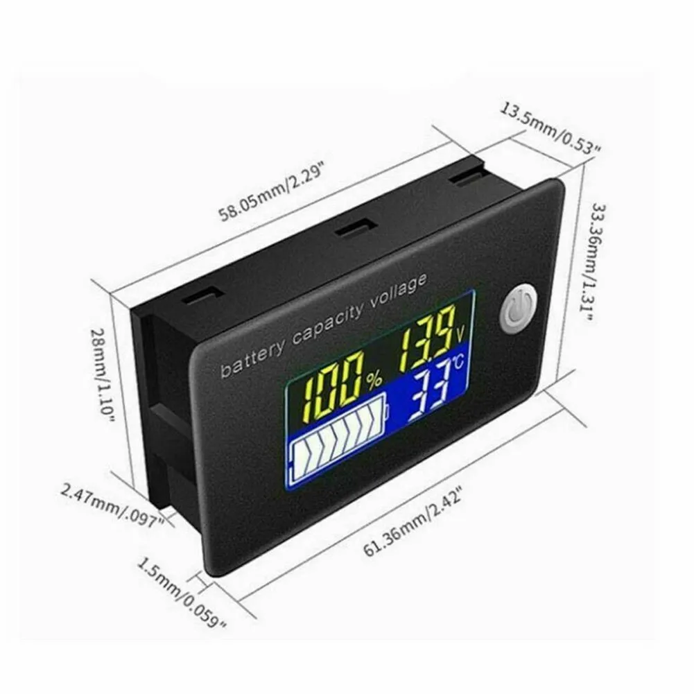 Brand New Work Equipment Digital Display ABS Battery Capacity Indicator Moniter Meter Multi-functional  Brand New