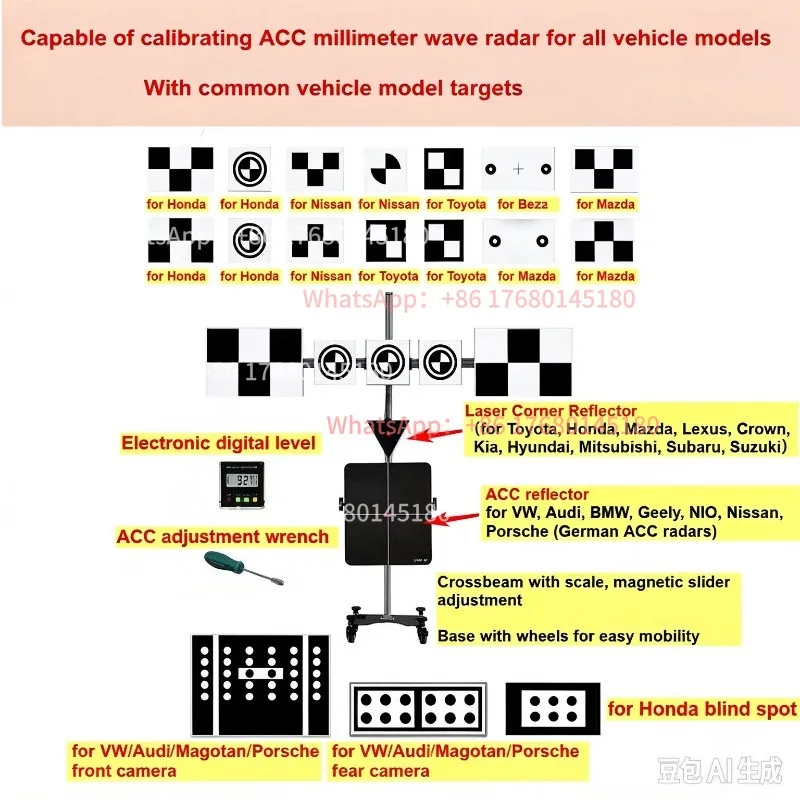 Universal ADAS Calibration Tool All-Model ACC mmWave and Front Camera Calibration for VW Rear Camera and Honda Blind Spot