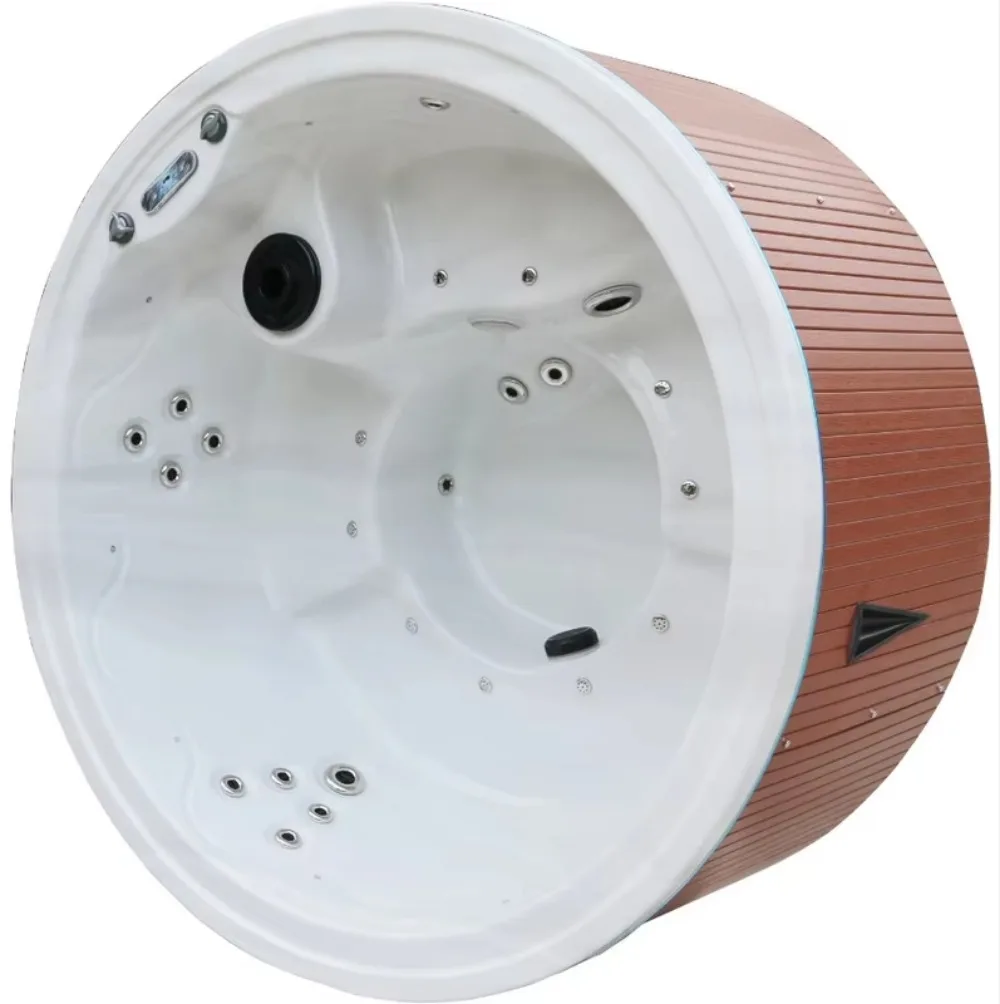 OEM Custom Factory 6 Persons Acrylic Round Hot Tub Whirlpool Outdoor Jacuzi Bathtub SPA Pool