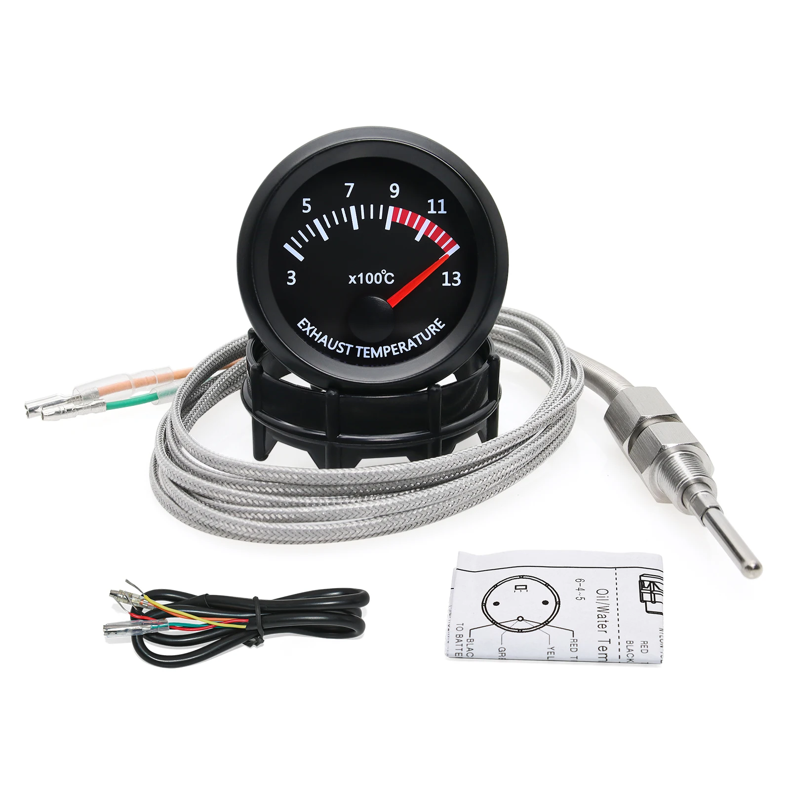 2'' 52mm Rennwagen-Anzeigeinstrumente: Wassertemperatur, Öltemperatur, Voltmeter, Öldruck, Vakuum, Ladedruck, Luft-Kraftstoff-Verhältnis, EGT-Messgerät – Detail 38