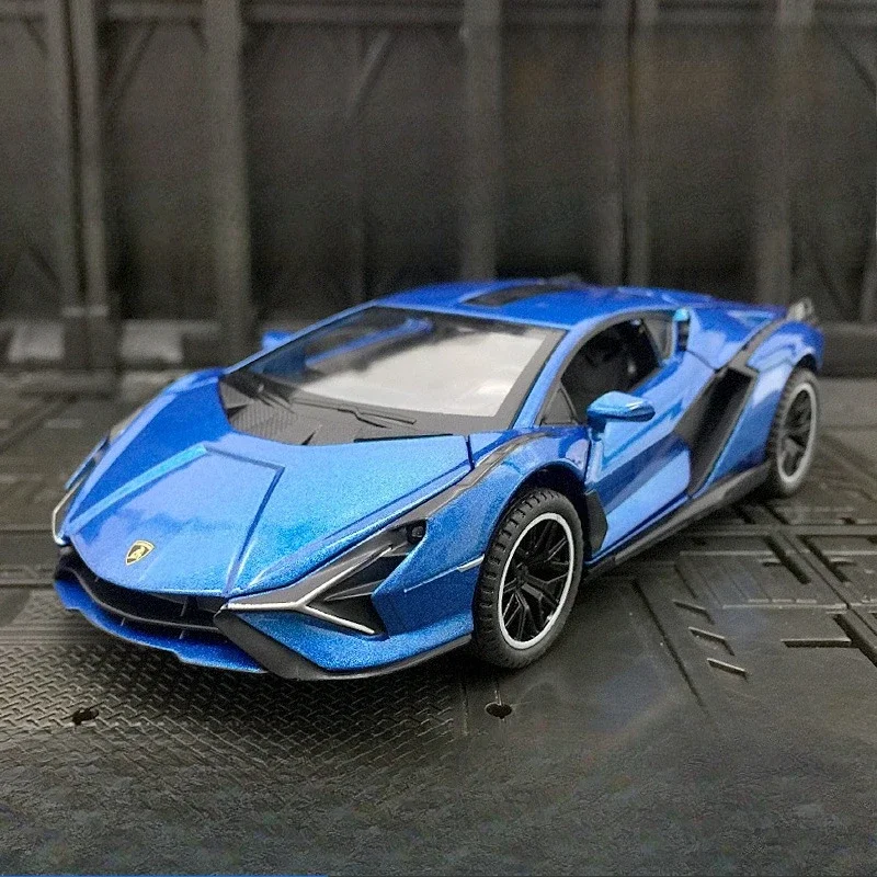 

1:32 Lamborghini SIAN Sports Car Simulation Diecast Metal Alloy Model car Sound Light Pull Back Collection Kids Toy Gifts
