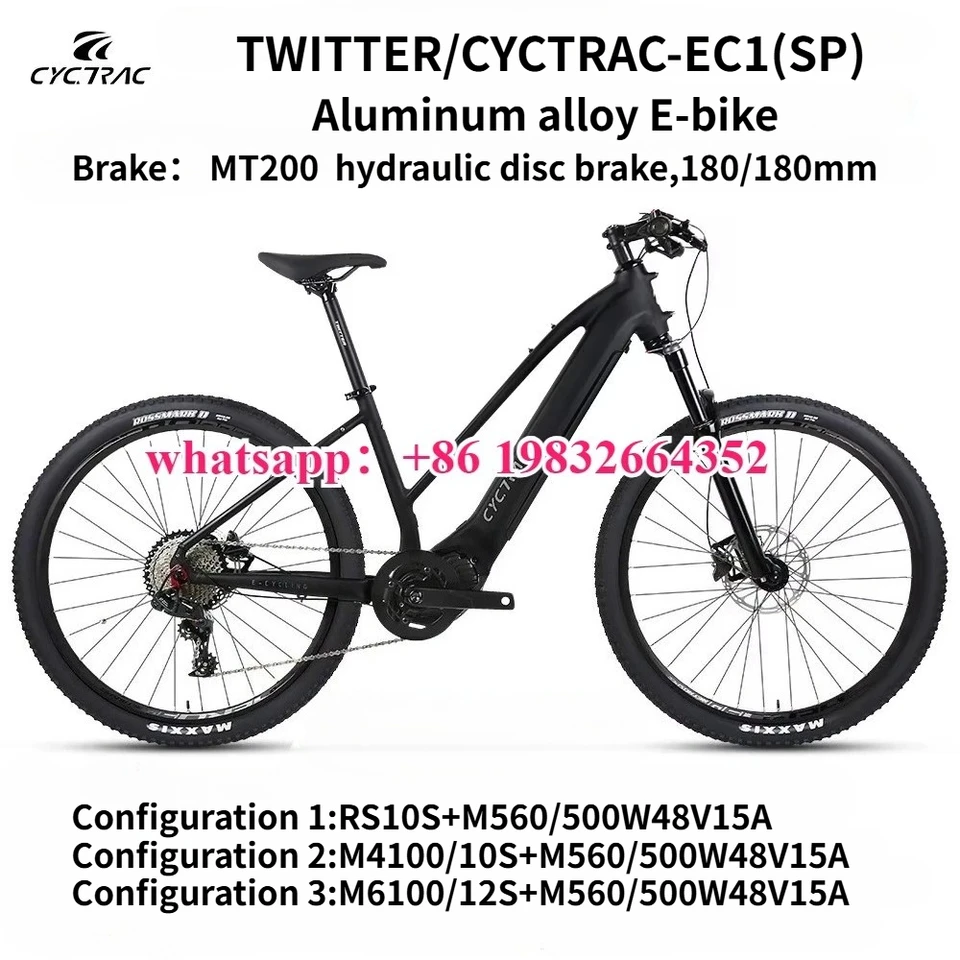 TWITTER2026 EC1 New Aluminum Alloy Electric Assisted Mountain Bike Hydraulic Disc Brake Bafang Mid,M560,48V500W Electric Bicycle image 5