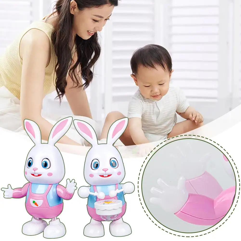 Cute Funny Rabbit Crawling Toys Electronic Dancing Rabbit Guitarist Toy For Children\'s Toys Early Education Enlightenment Toys