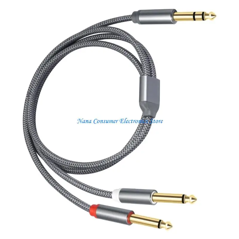 G7NE Heavy Duty 6.35Mm Music Splitter Cable With Gold Plate Plugs 1/4In TRS Cord