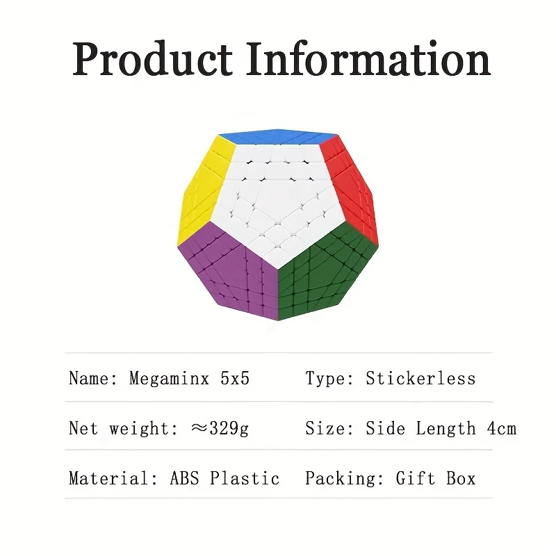 لغز مكعب ميجا مينكس ، شكل خاص ، سحر سريع ، ألعاب تعليمية للأطفال ، Dodecahedron 5x5x5