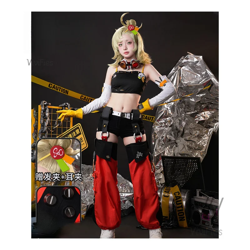 

Game Zenless Zone Piper Wheel Game Suit Lovely Sexy Uniform Cosplay Costume Halloween Party Role Play Outfit Women