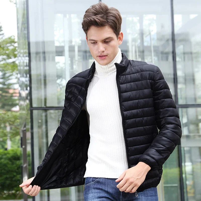 Chaquetas para hombre de invierno de talla grande 10XL abrigo de algodón ultraligero resistente al viento transpirable sudaderas con capucha chaquetas ropa de hombre