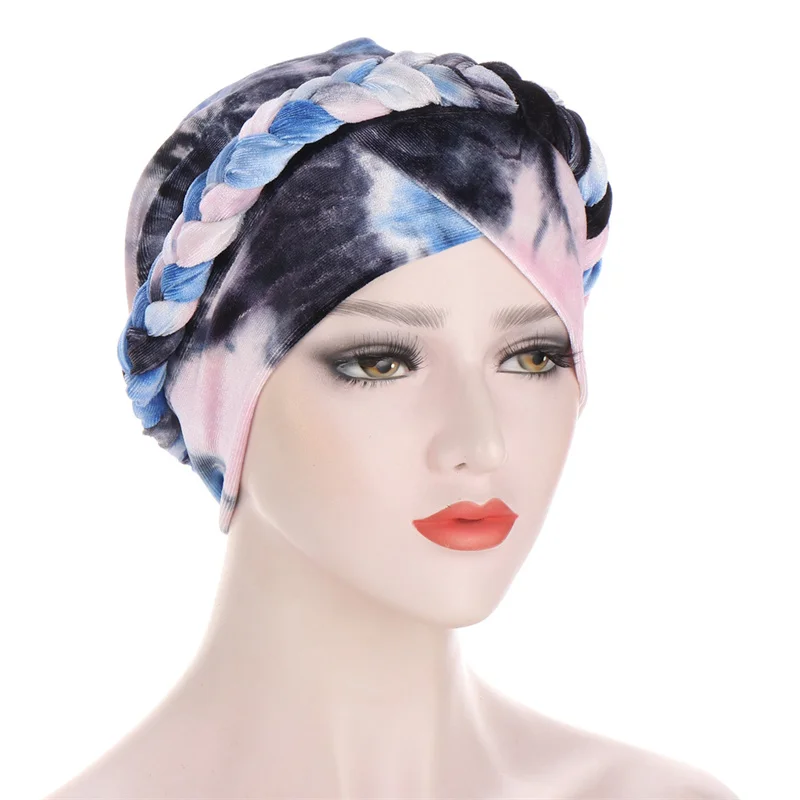 

Head Scarf for muslim women Bohemia print cotton braid turban bonnet hijab Caps Inner hijabs femme musulman arab wrap turbantes