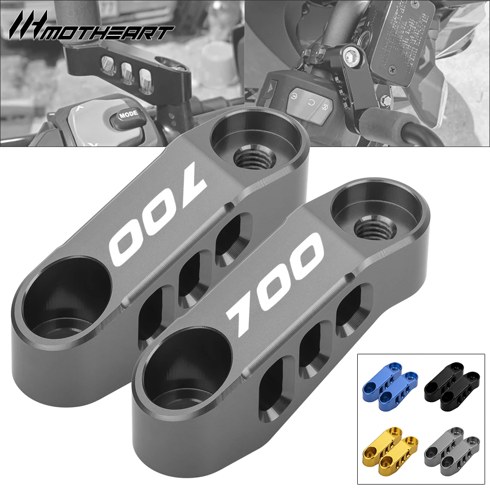 Motorcycle Rearview Mirror Risers Extension Adapters Mounting Brackets For BMW F700GS Improved Visibility Accessories